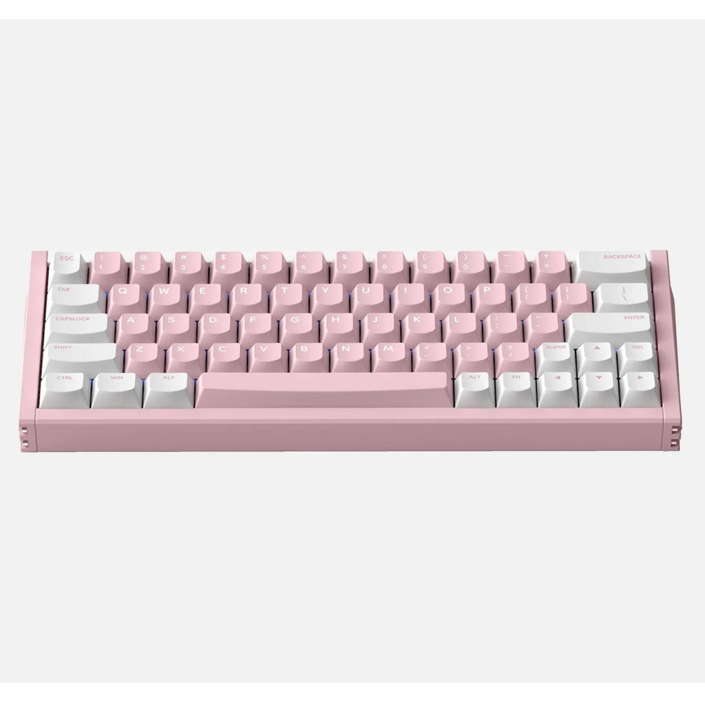 Iqunix ez63 pink magnetic switch gaming he keyboard (wit, us lay-out (qwerty), gateron magnetic jade pro, 60%, rgb, double shot pbt keycaps)