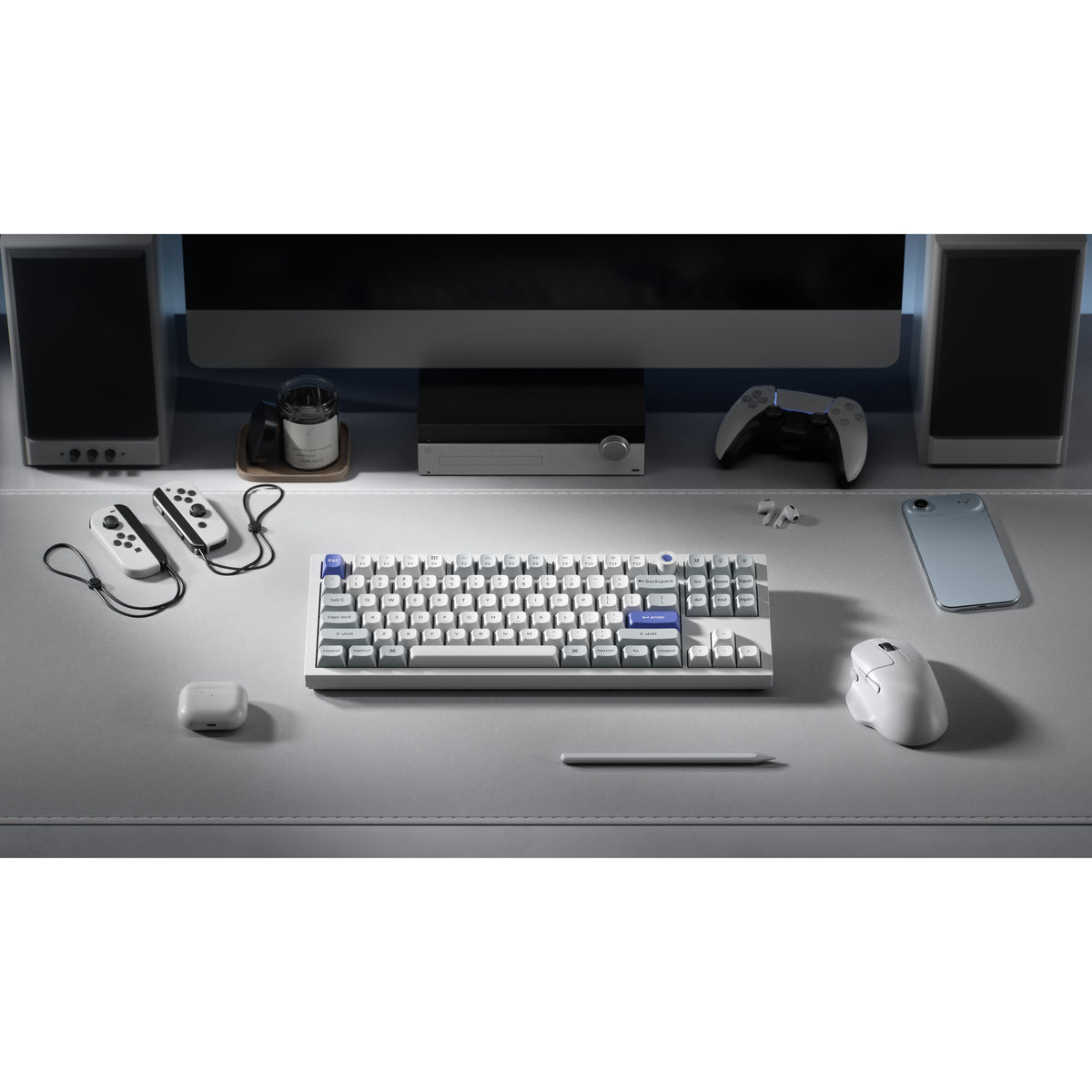 Keychron q3 he 8k magnetic switch keyboard (wit, us lay-out (qwerty), ultra-fast lime, 80% (tkl), rgb, hot swap, 8k)