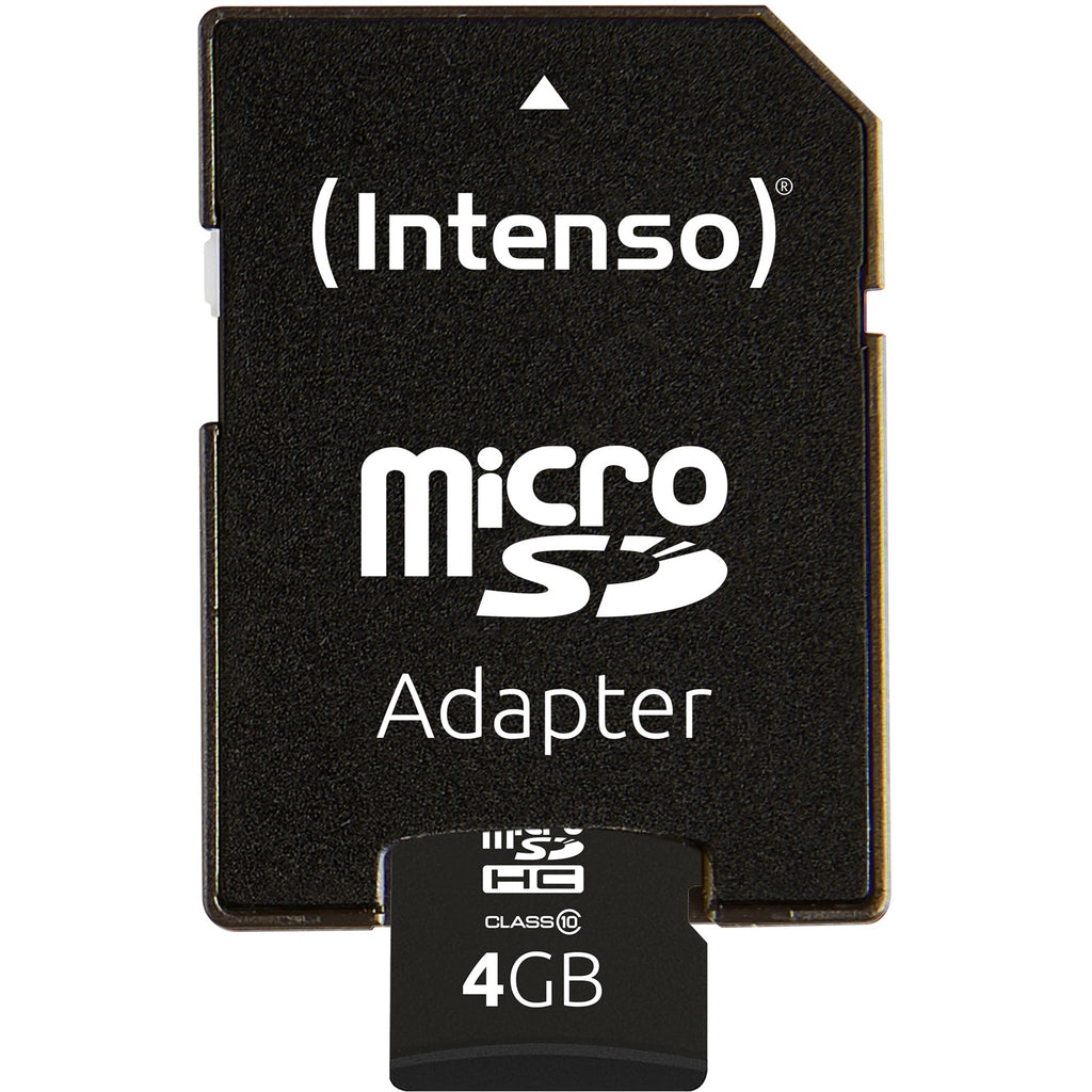 Intenso microsdhc 4gb class 10 geheugenkaart (incl. sd adapter)
