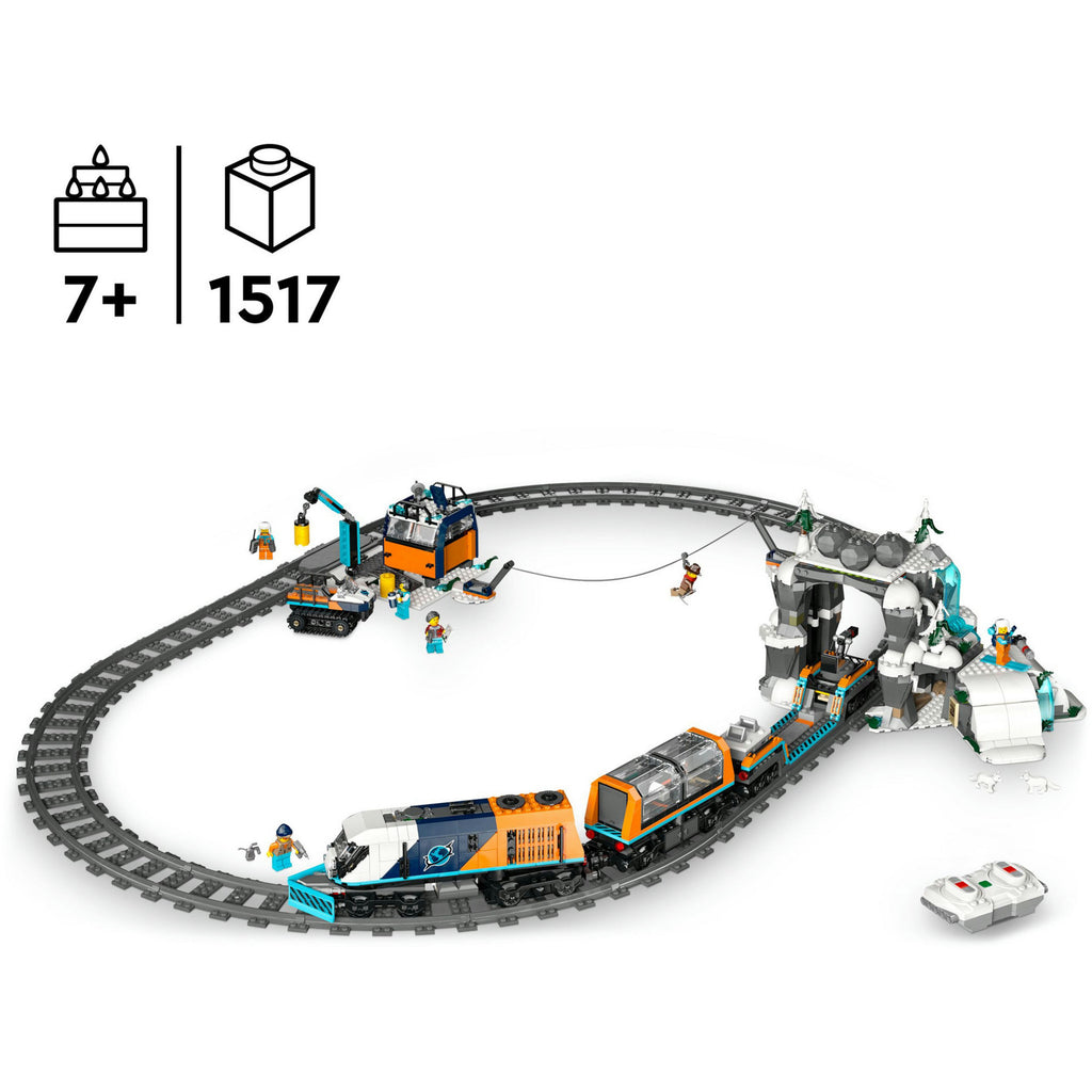 Lego city 60470 onderzoekstrein op de noordpool