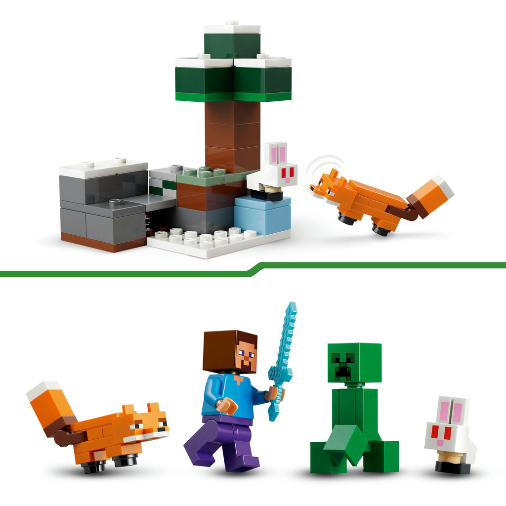 LEGO Minecraft Steves Taiga-Abenteuer Bauspielzeug