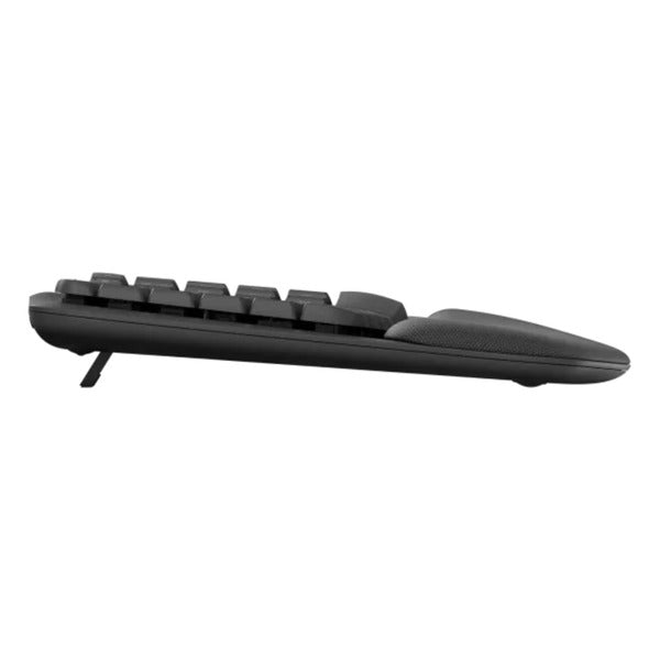 Logitech wave keys for business toetsenbord (zwart, us-international lay-out (qwerty), plunger, 100%)