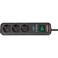 Brennenstuhl eco-line 13.500a stekkerdoos met overspanningsbeveiliging 3-voudig antraciet 1,5m h05vv-f 3g1,5