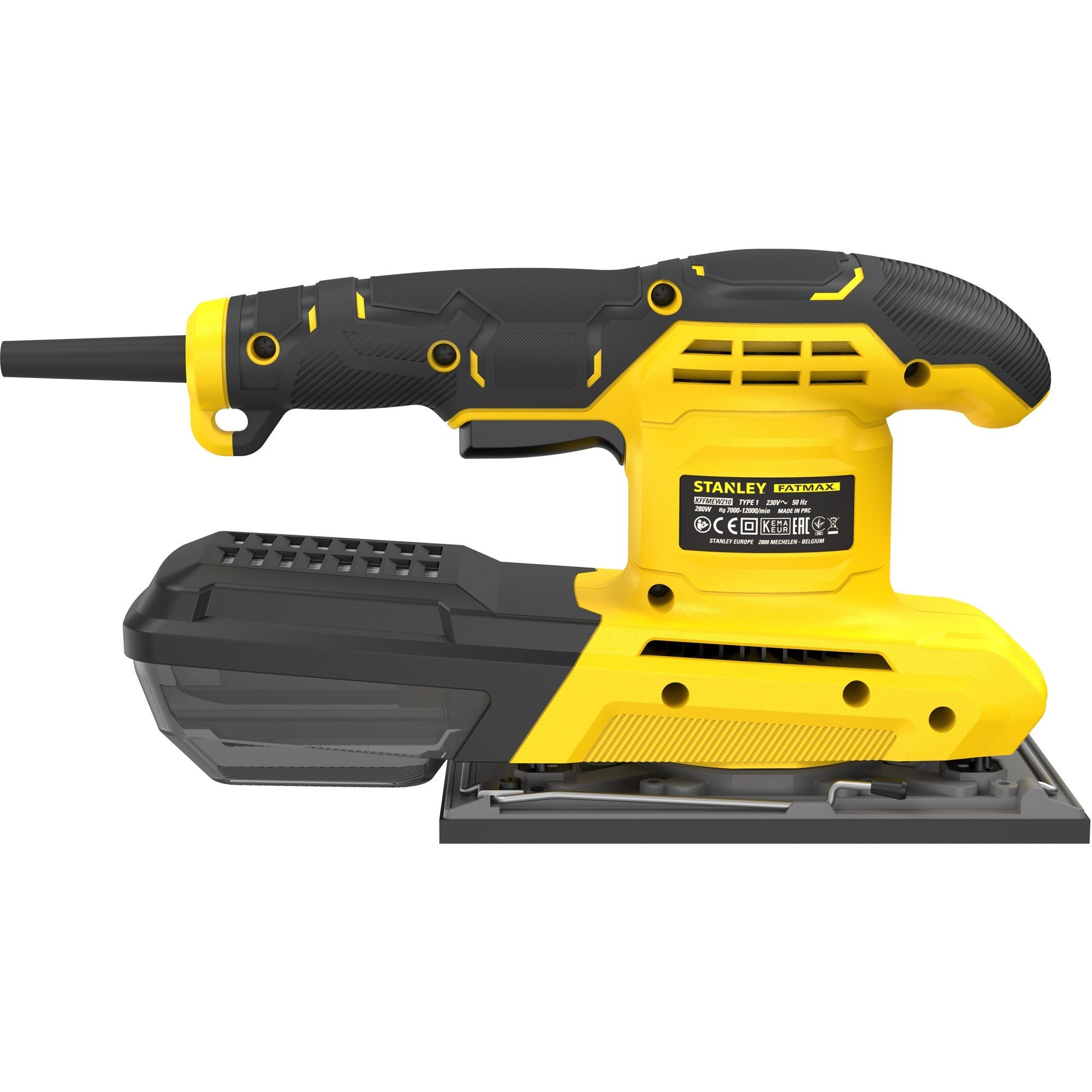 Stanley fatmax 280w 1 3vel vlakschuurmachine (geel zwart)