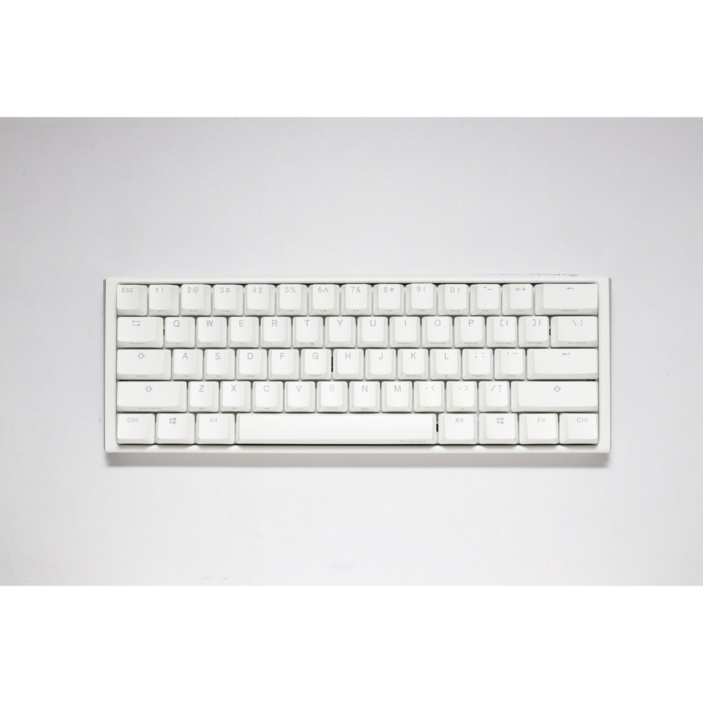 Ducky one 3 classic pure white mini, toetsenbord (wit, us lay-out, cherry mx red, rgb led, double-shot pbt, hot-swappable, quack mechanics, 60%)