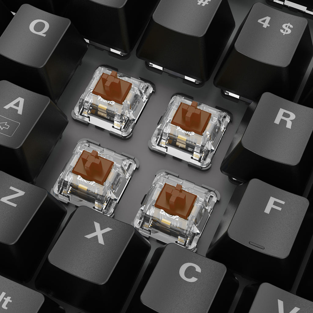 Sharkoon skiller sgk20 rgb mechanisch gaming toetsenbord (zwart, us lay-out (qwerty), huano brown, 100%, rgb)