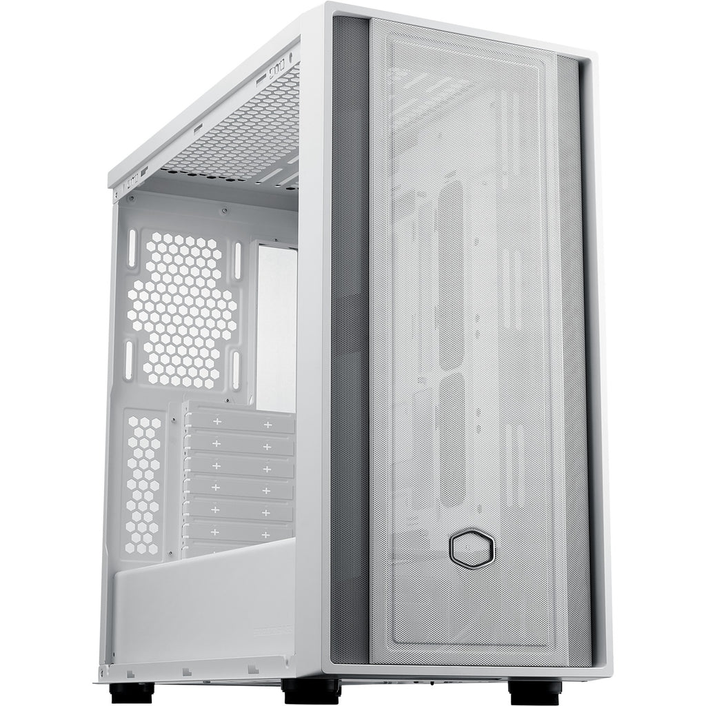 Cooler master masterbox 600 lite midi tower behuizing (wit | 2x usb-a | 1x usb-c | rgb | tempered glass)