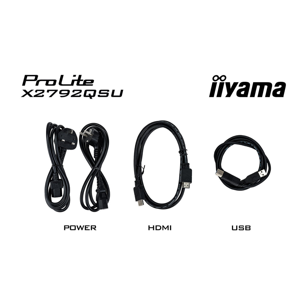 Iiyama prolite x2792qsu-b1 27 gaming monitor (zwart, hdmi, displayport, 2x usb-a, usb-b, 120 hz)