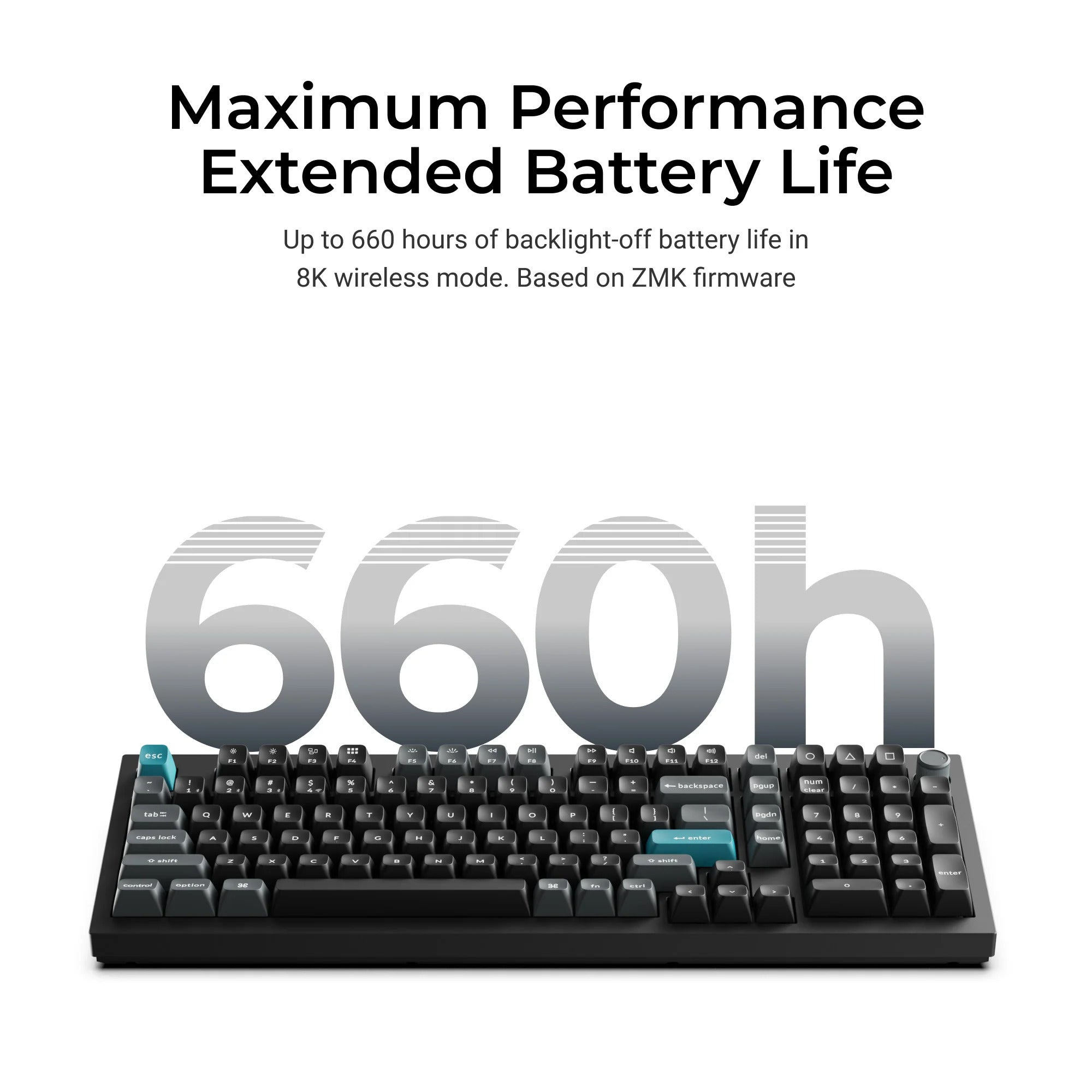 Keychron q5 ultra-m3 8k wireless custom mechanical keyboard (zwart, us lay-out (qwerty), silk pom brown, 96%, rgb, hot swap, 8k, 2.4 ghz | bluetooth 5.2 | usb-c)