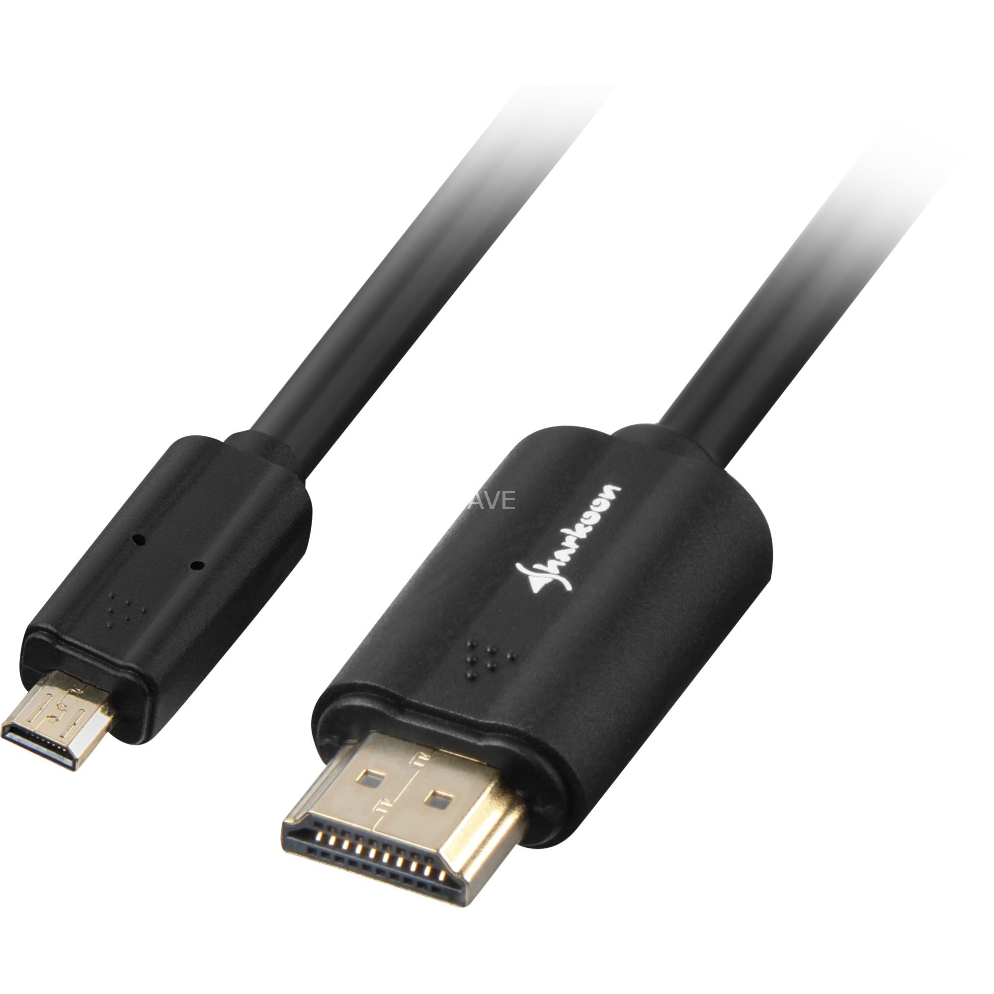 Sharkoon hdmi > micro-hdmi 2.0 kabel (zwart, 1 meter, 4k)