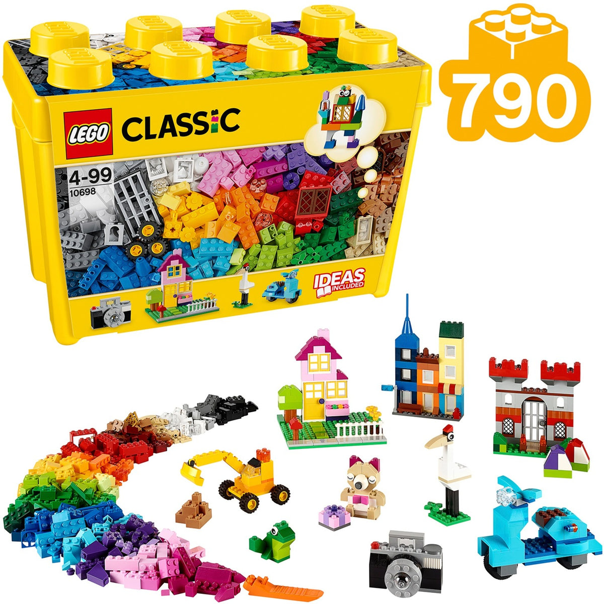 Lego classic - creatieve grote opbergdoos constructiespeelgoed (10698)
