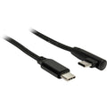 Inter-tech usb-c naar usb-c kabel 90° (zwart, 1 meter)