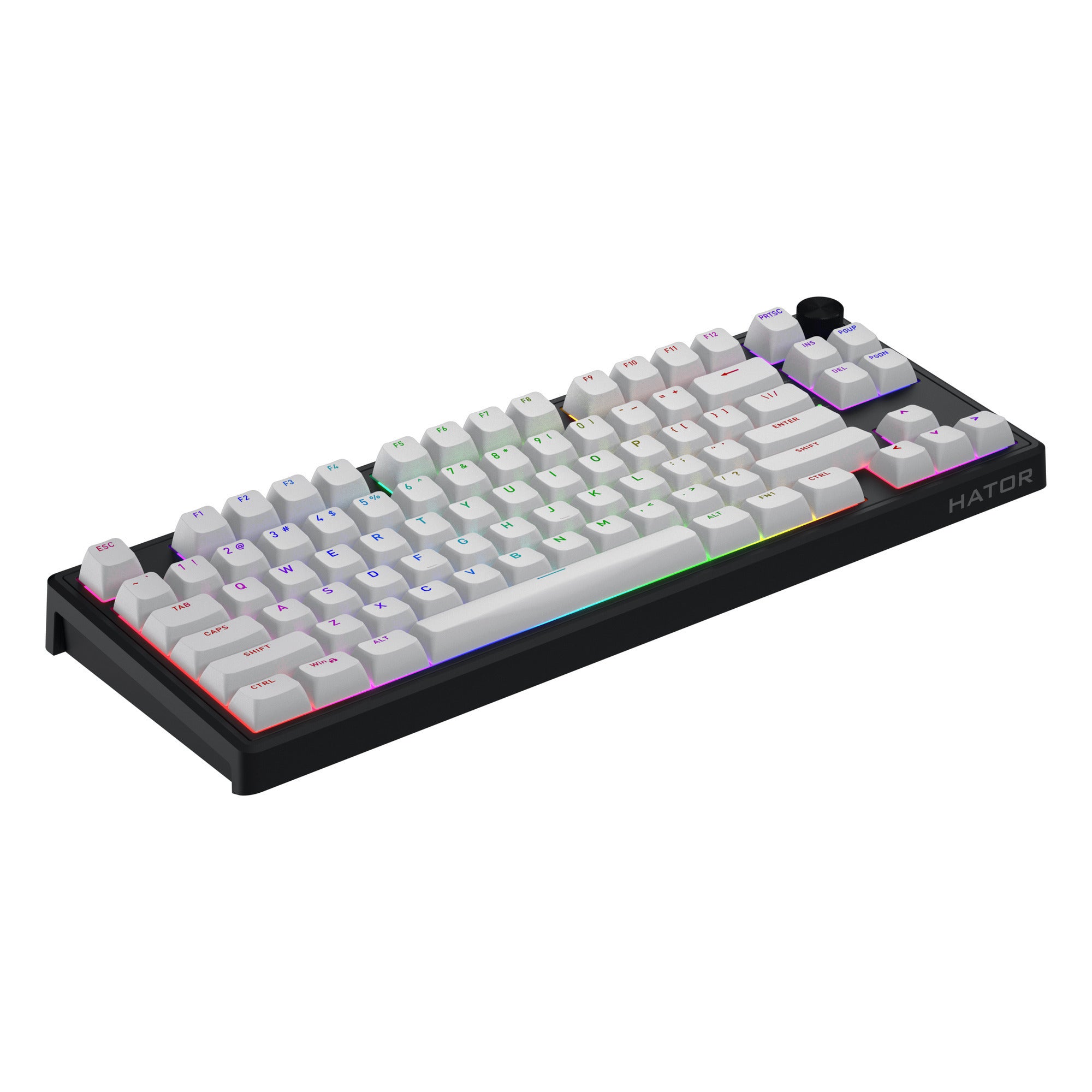 Hator skyfall mag ultra 8k rgb mechanisch gaming toetsenbord (zwart, us lay-out (qwerty), hator aurum ice, 80% (tkl), rgb, double-shot pbt, hot-swap)