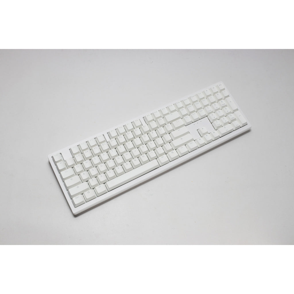 Ducky zero 6108 pure white, gaming toetsenbord (wit, us lay-out, cherry mx2a speed silver, rgb leds, double-shot pbt, hot swap, 2.4ghz | bluetooth | usb-c)