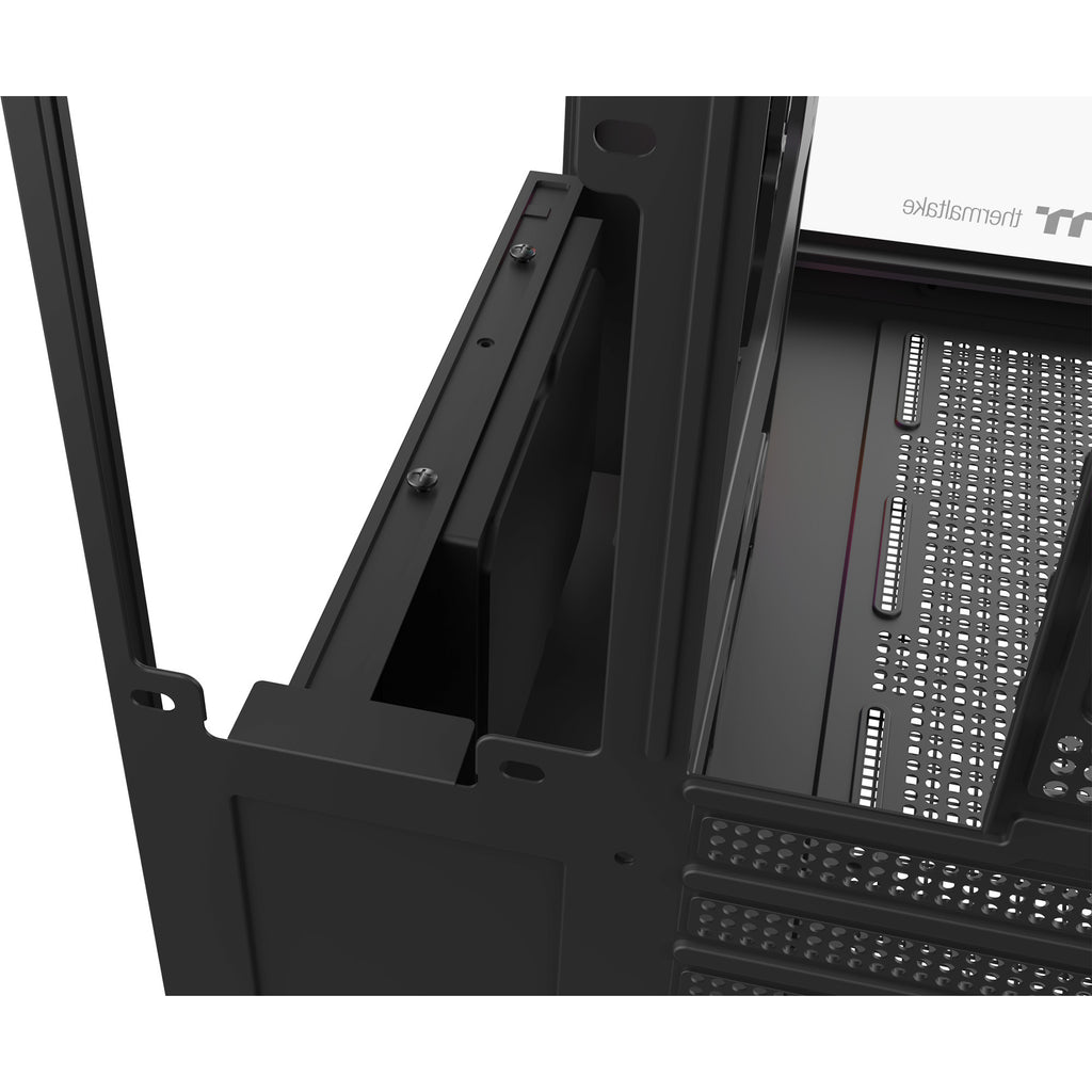 Thermaltake view 380 ws argb midi tower behuizing (zwart houtkleur | 2x usb-a | 1x usb-c | rgb | tempered glass)