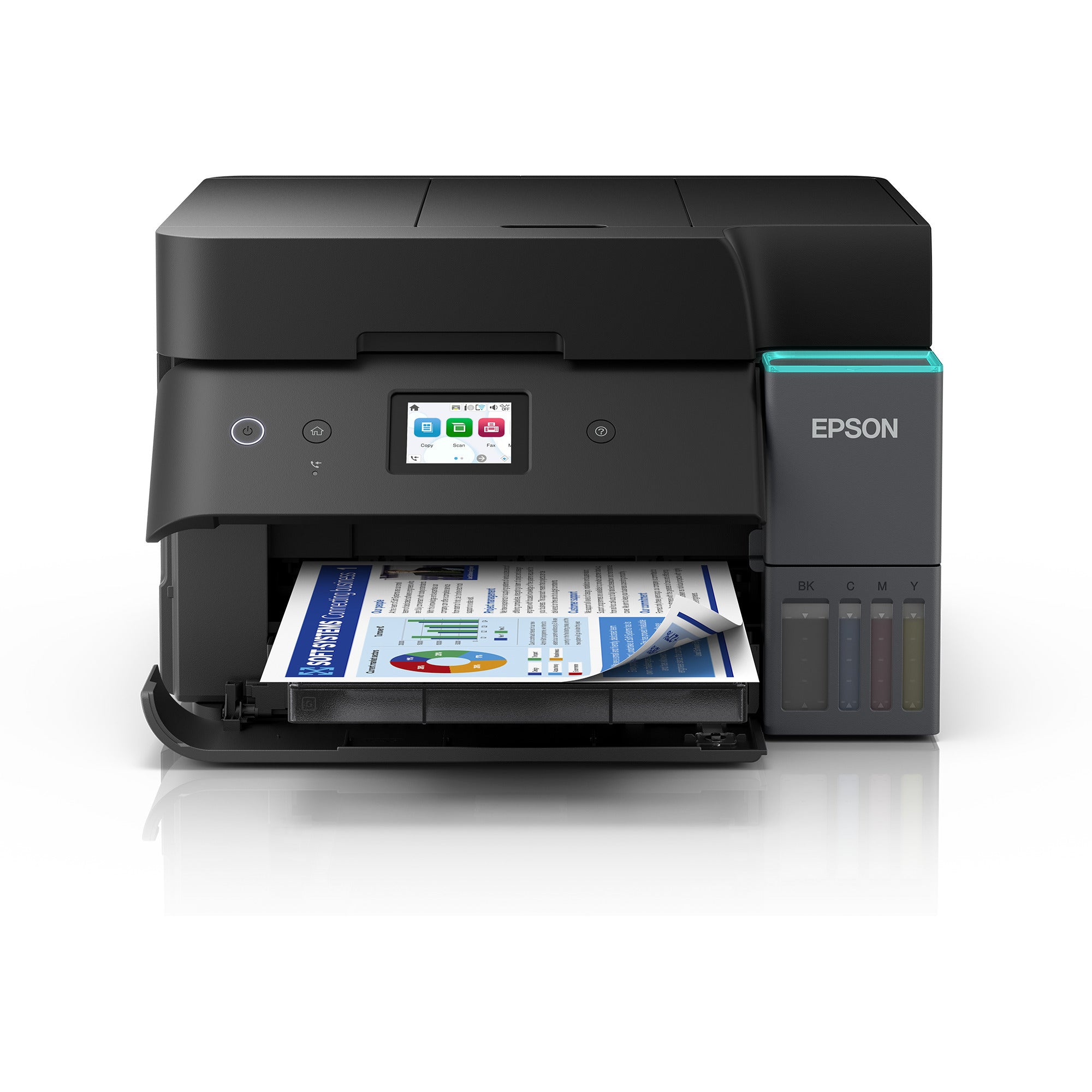 Epson ecotank et-4950 all-in-one inkjetprinter (zwart, faxen, scannen, kopiëren, wifi, inclusief tot 3 jaar inkt)