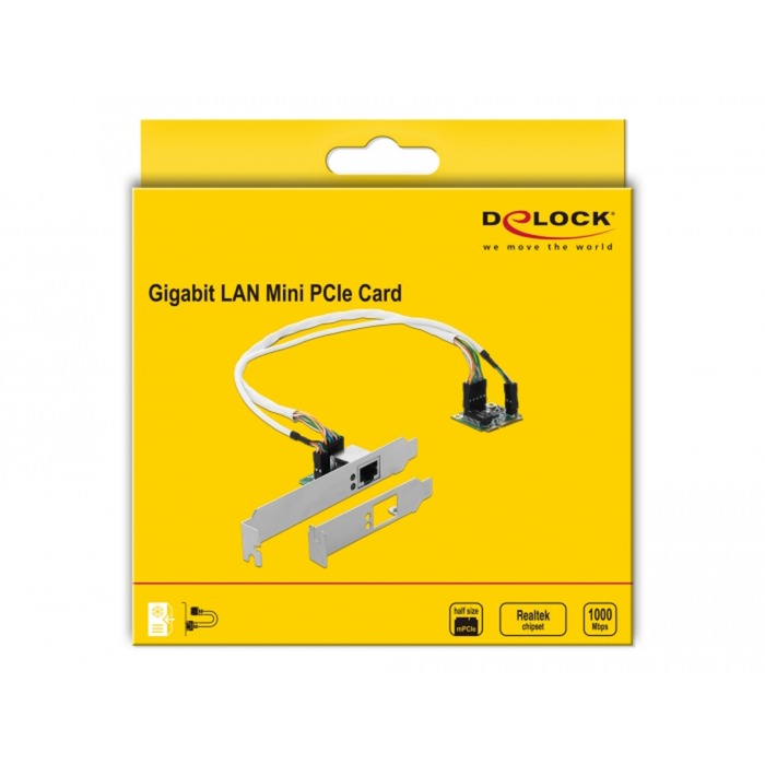 DeLOCK Mini PCIe I/O PCIe Half Size 1x Gigabit LAN