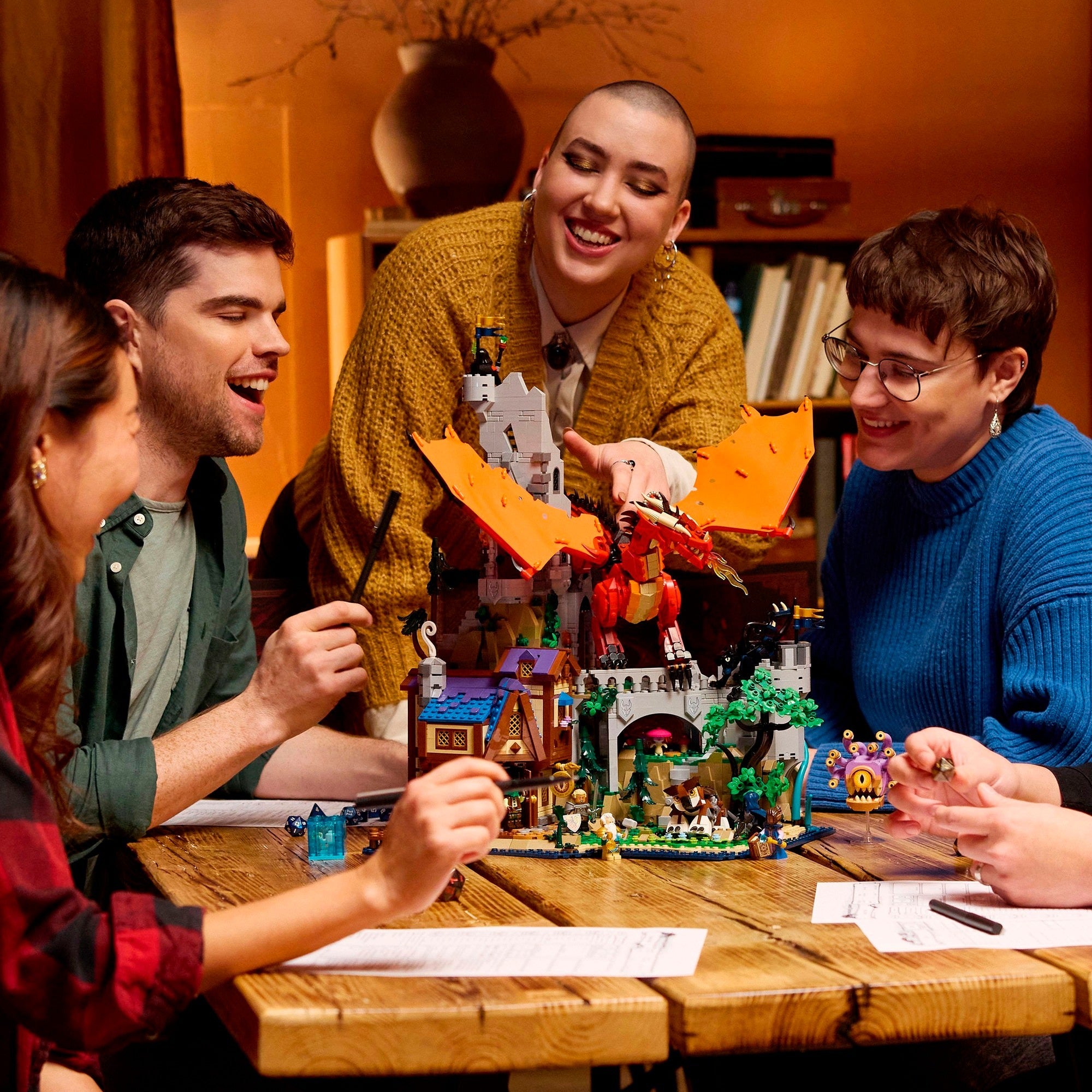 Lego ideas - dungeons dragons: het verhaal van de rode draak constructiespeelgoed (21348)