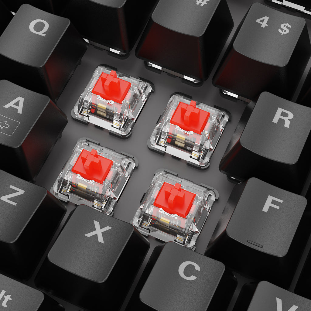 Sharkoon skiller sgk20 rgb mechanisch gaming toetsenbord (zwart, us lay-out (qwerty), huano red, 100%, rgb)