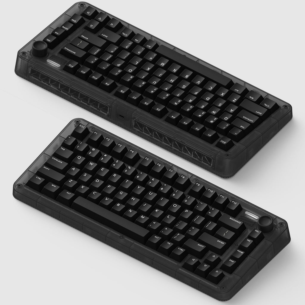Iqunix zx75 dark side wireless mechanical keyboard (zwart, us lay-out (qwerty), gateron brown, 75%, rgb leds, hot-swappable, double-shot pbt, 2.4ghz | bluetooth 5.1 | usb-c)