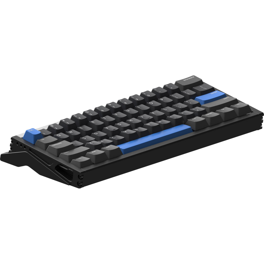 Iqunix ez60 magnetic switch gaming he keyboard, gaming toetsenbord (zwart blauw, us lay-out, us-international, gateron magnetic jade pro, 60%, rgb, double shot pbt keycaps)