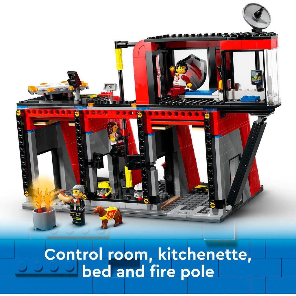 LEGO City 60414 Feuerwache und Feuerwehrauto