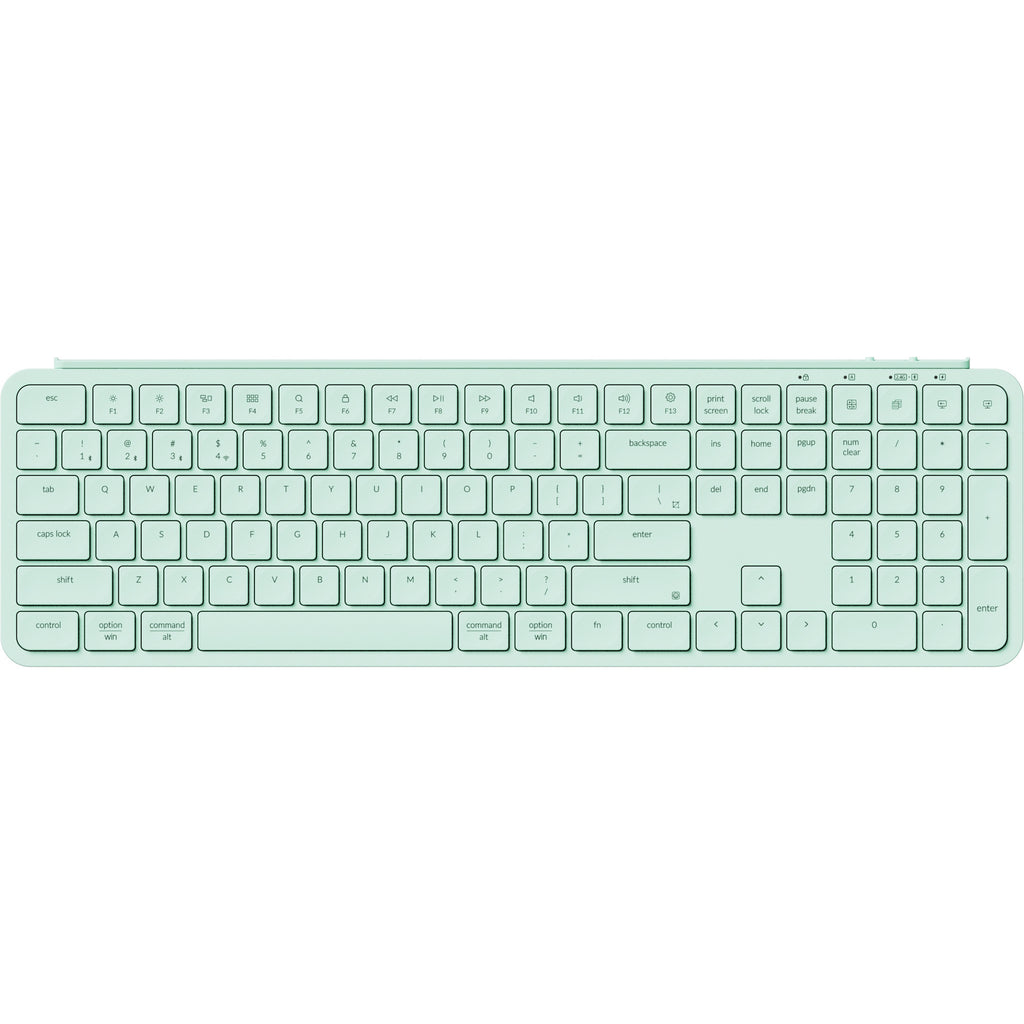 Keychron b6 pro-k7 toetsenbord (mint, us lay-out (qwerty), scissor switches, 100%, abs, 2.4 ghz | bluetooth 5.2 | usb-c)