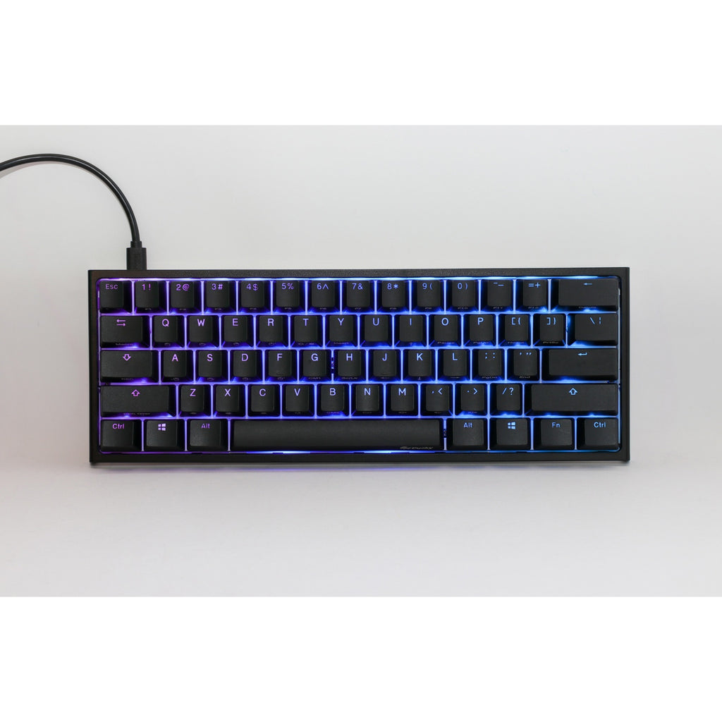 Ducky one 2 pro mini classic, gaming toetsenbord (zwart, us lay-out, cherry mx silent red, rgb led, double-shot pbt, quack mechanics, 60%)