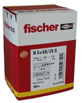 Fischer n 5x50 25 s nagelplug 100 st - 50352