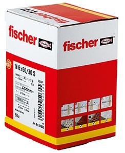 Fischer n 6x60 30 s nagelplug 50 st - 50355