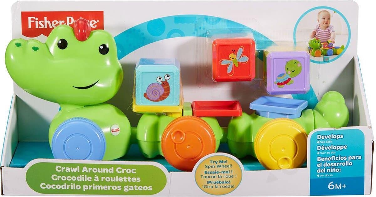Mattel Fisher Price Silly Safari Krokodil mit Spielwürfeln