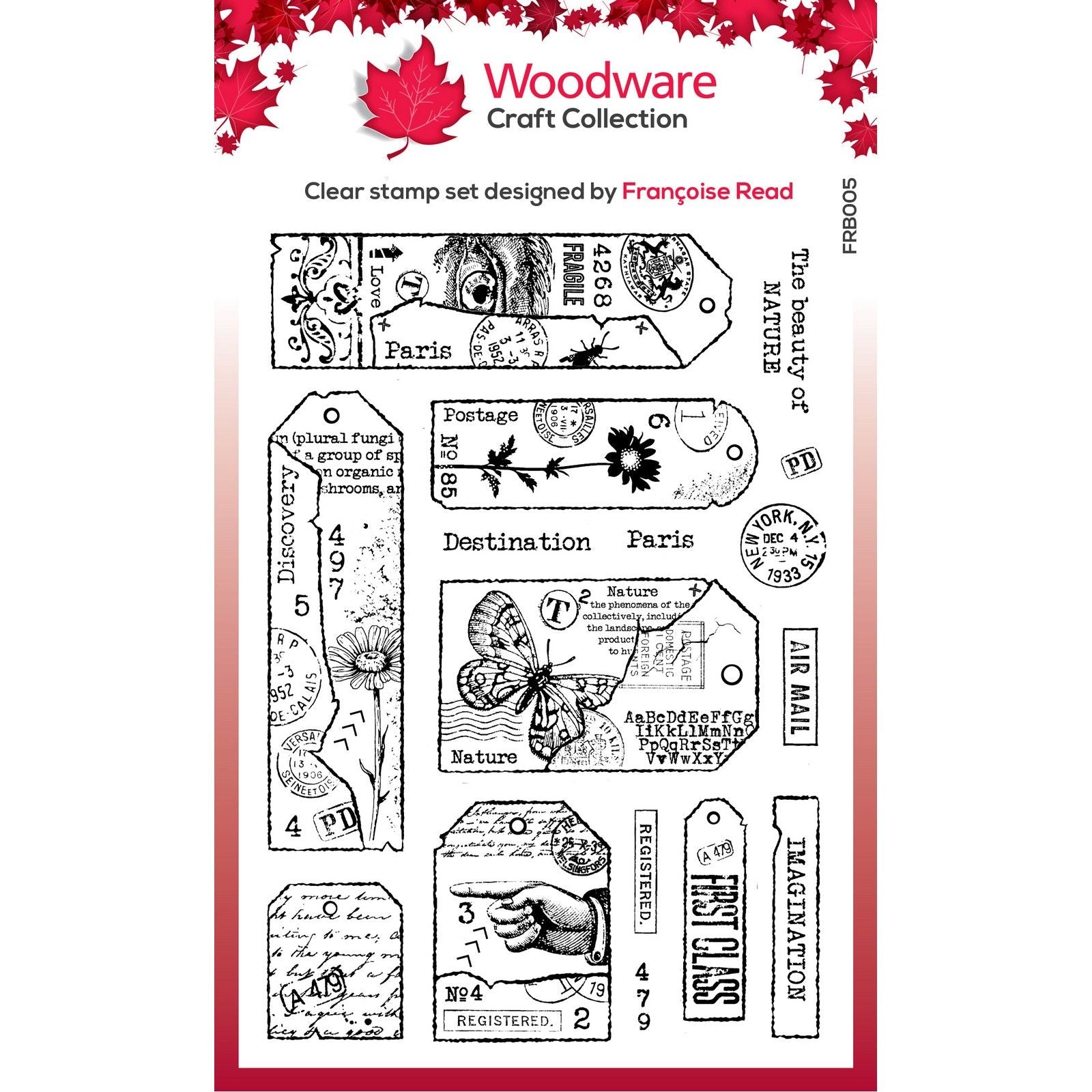 Woodware • clear singles stamp tag collection