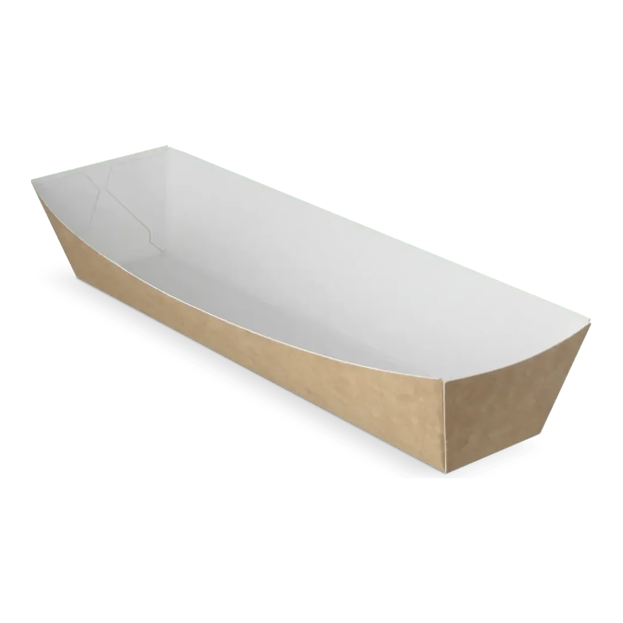 Takeaware frikandelbakjes a16 kraft wit bio (400 stuks)