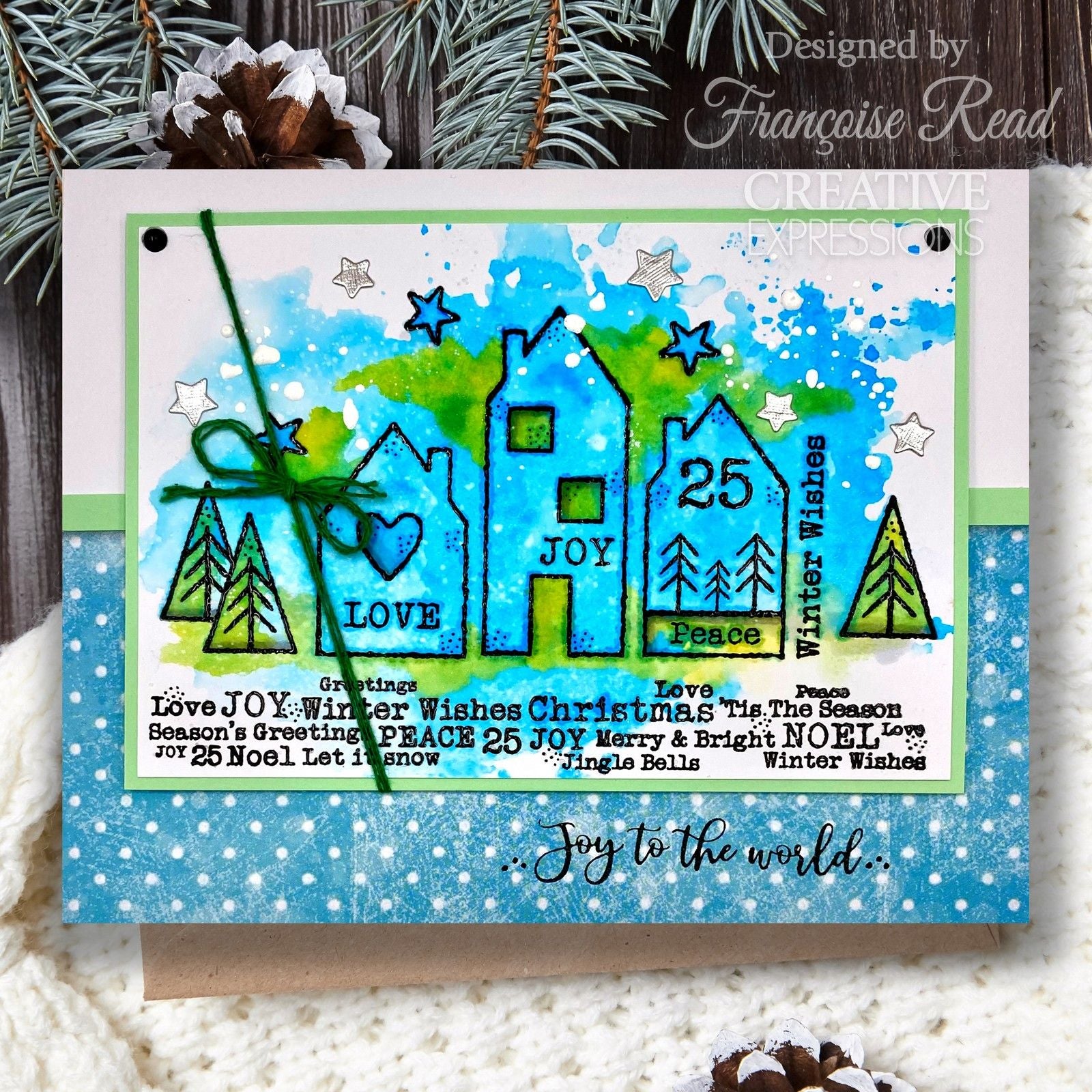 Woodware • clear singles nordic houses 3 in x 4 in stamp set