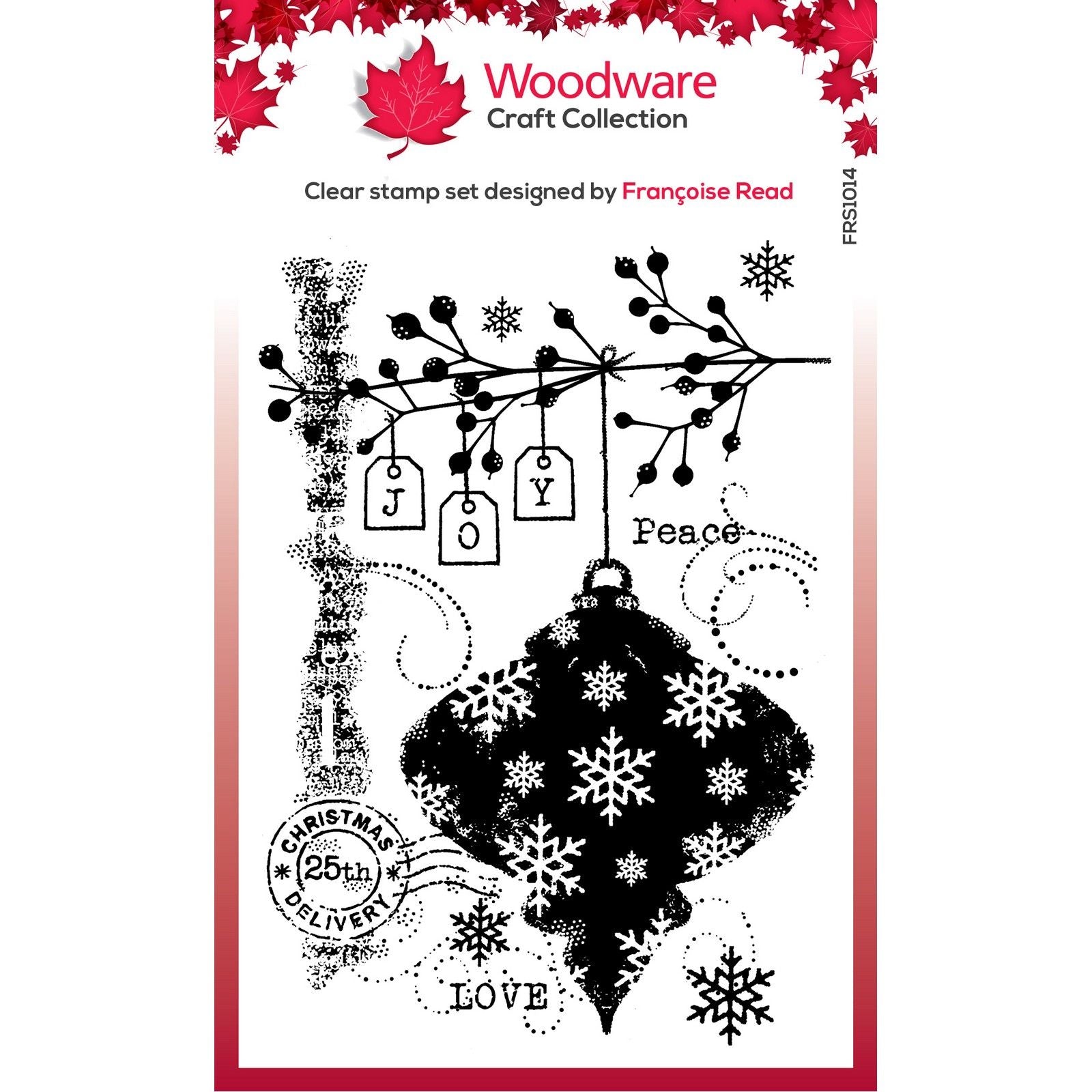 Woodware • clear singles stempels winter bauble