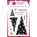 Woodware • clear singles stempels snowflake trees