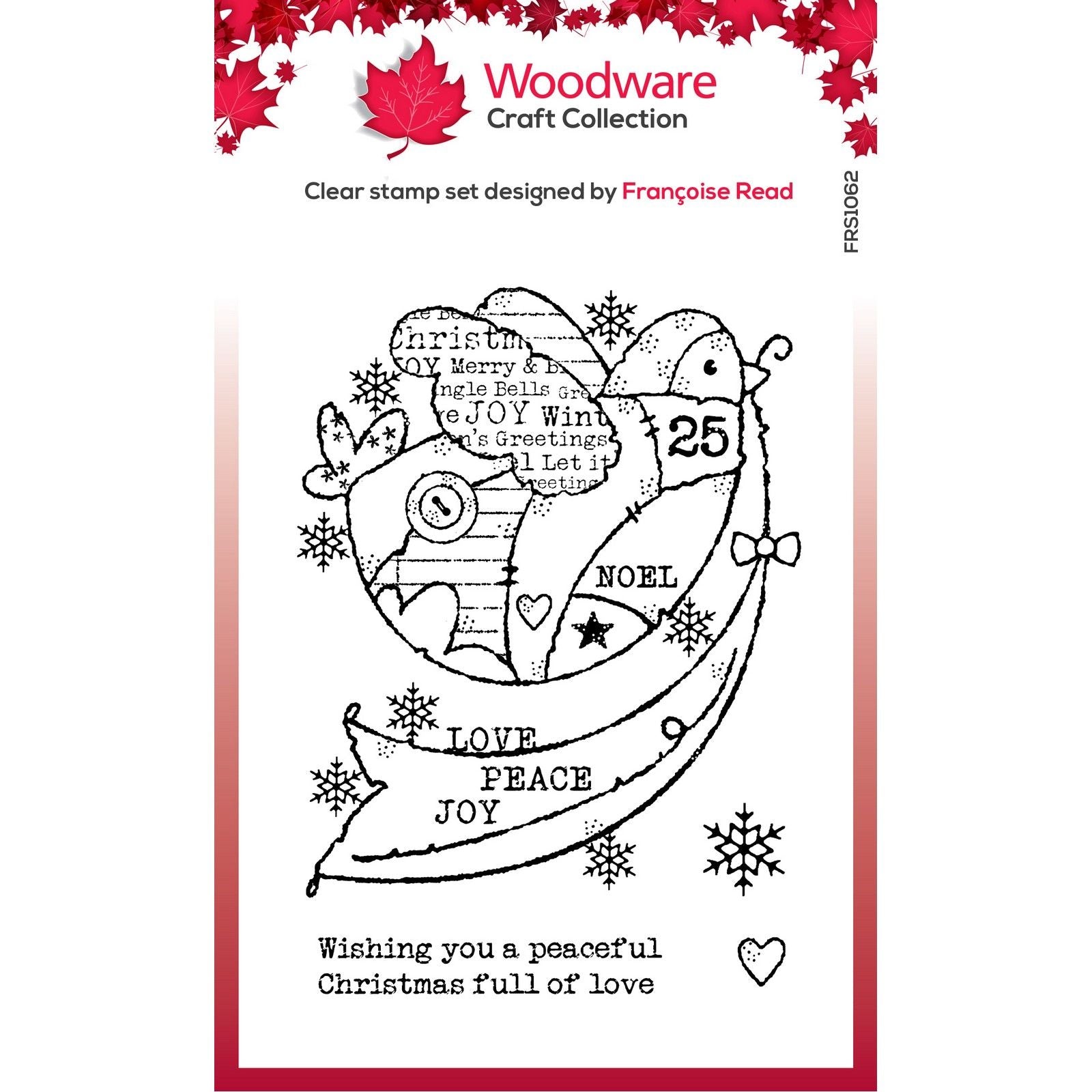 Woodware • clear singles peaceful dove 4 in x 6 in stamp set