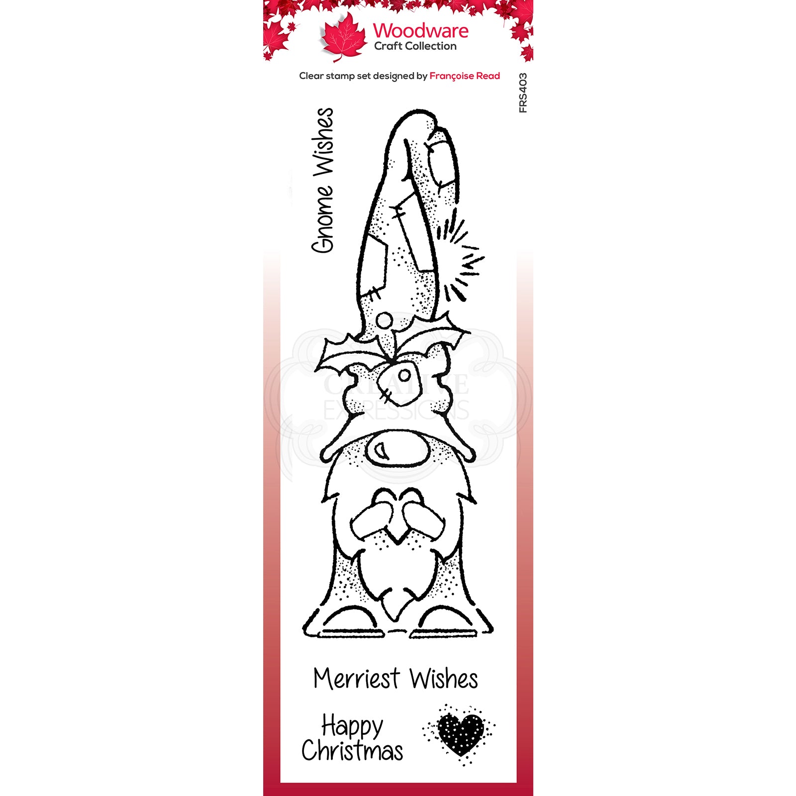 Woodware • clear stamp gnome wishes