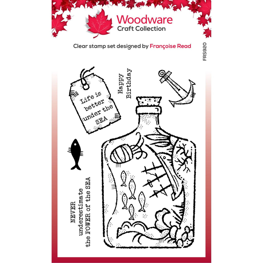 Woodware • clear singles shipwreck bottle