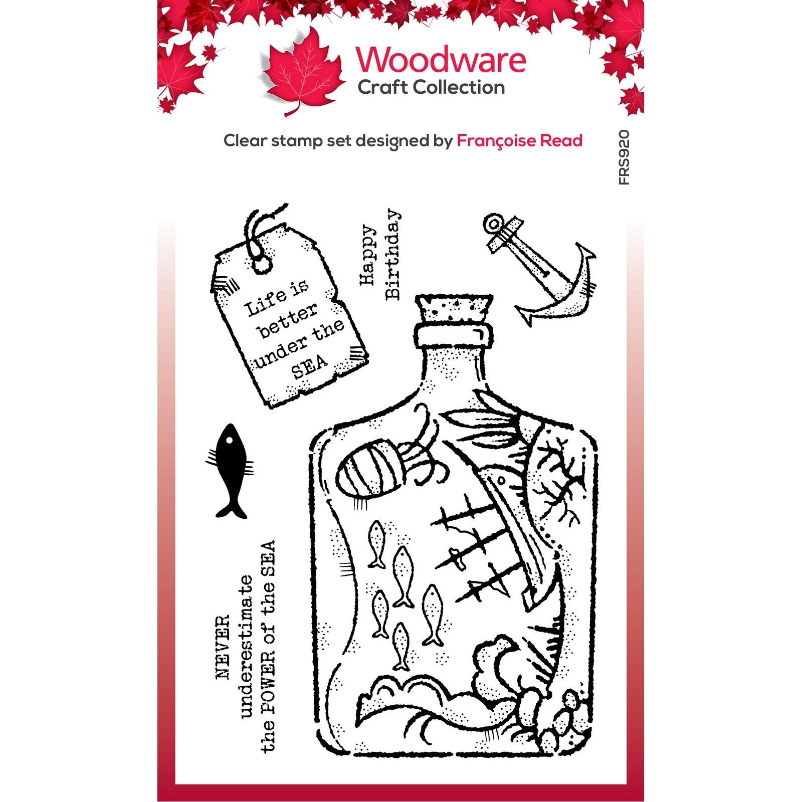Woodware • clear singles shipwreck bottle