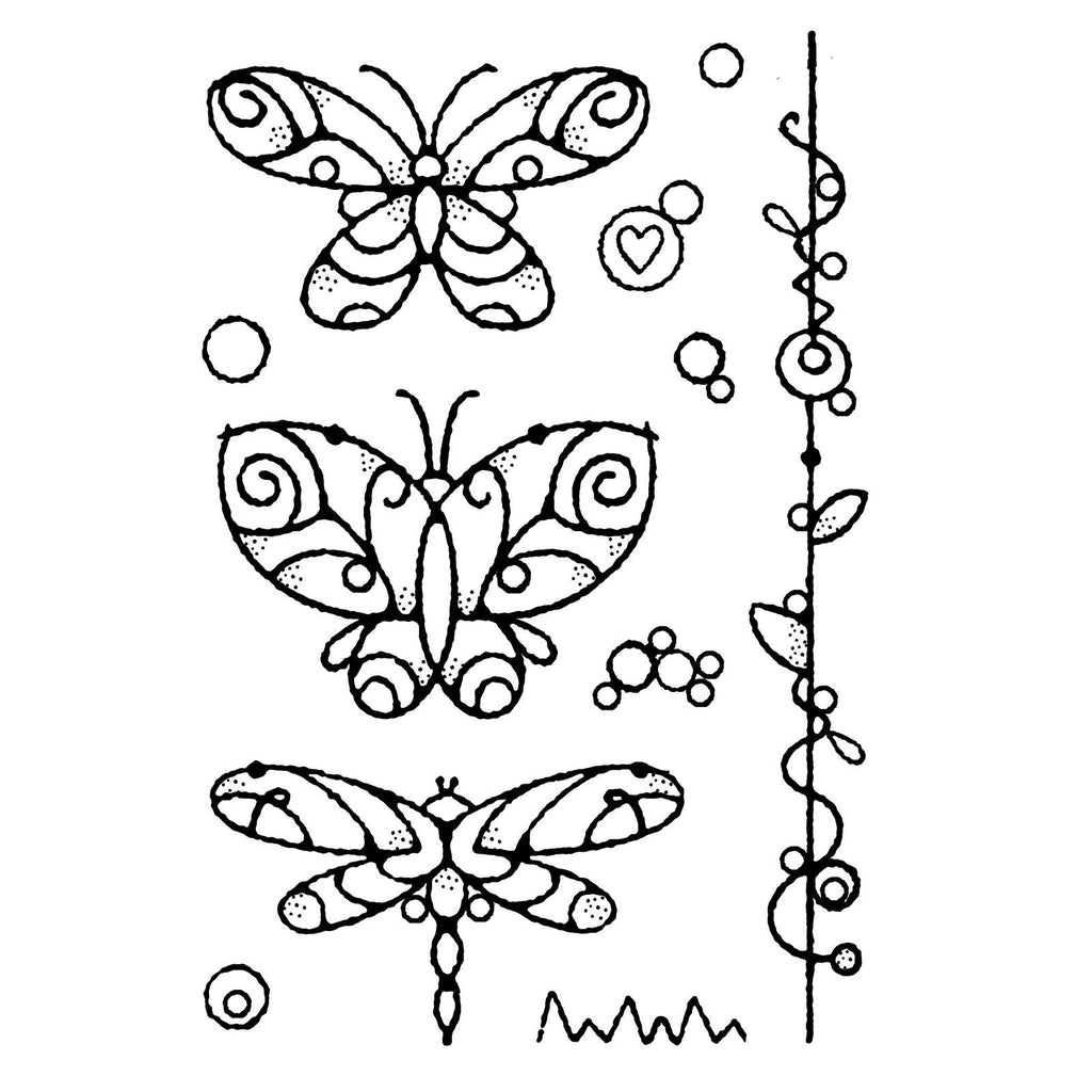 Woodware • clear singles stempel wired butterflies