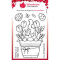 Woodware • clear singles stamp flower pot gnome