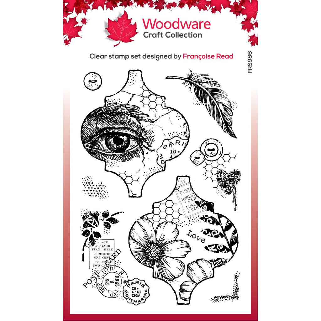 Woodware • clear singles stamp vintage tiles