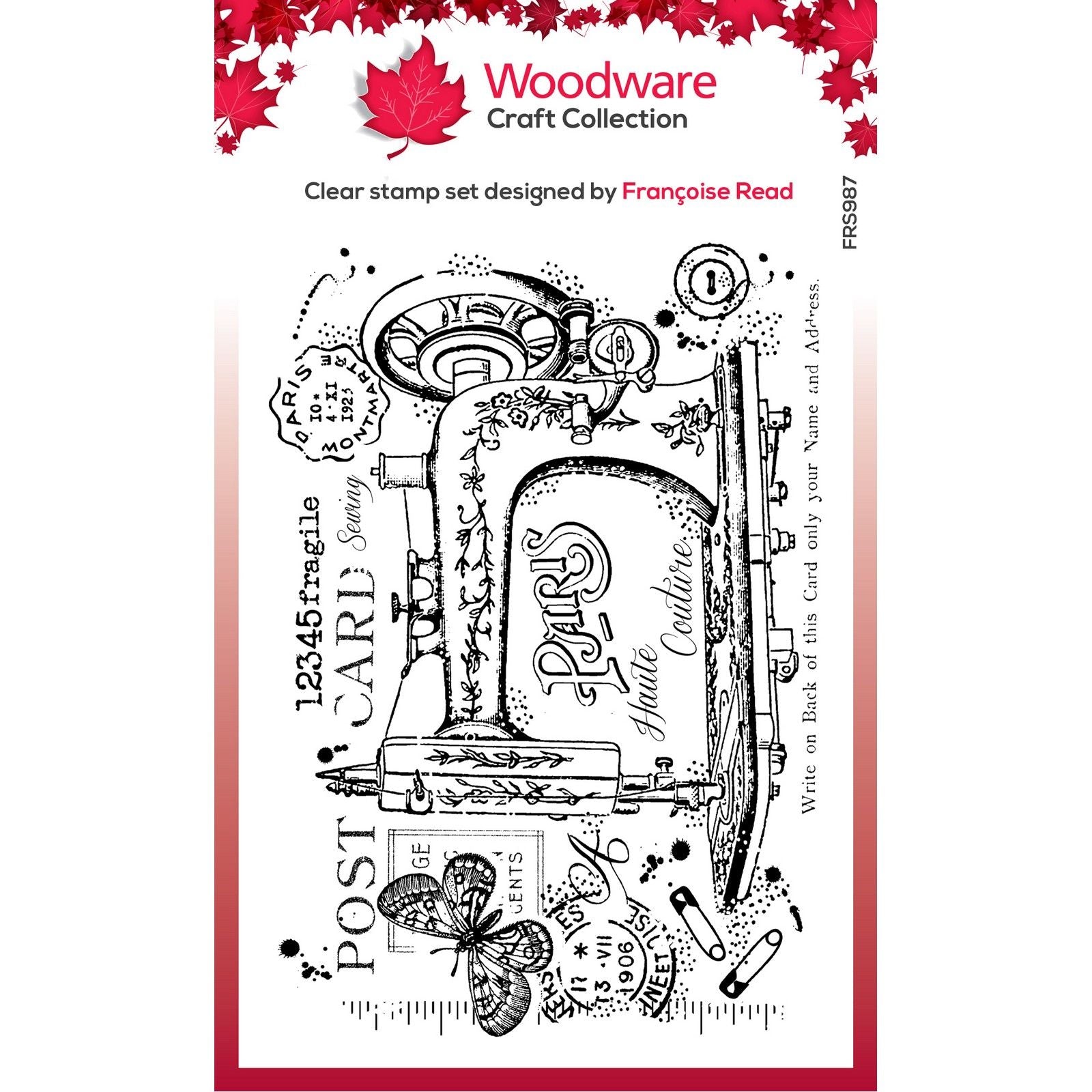 Woodware • clear singles stamp sewing machine