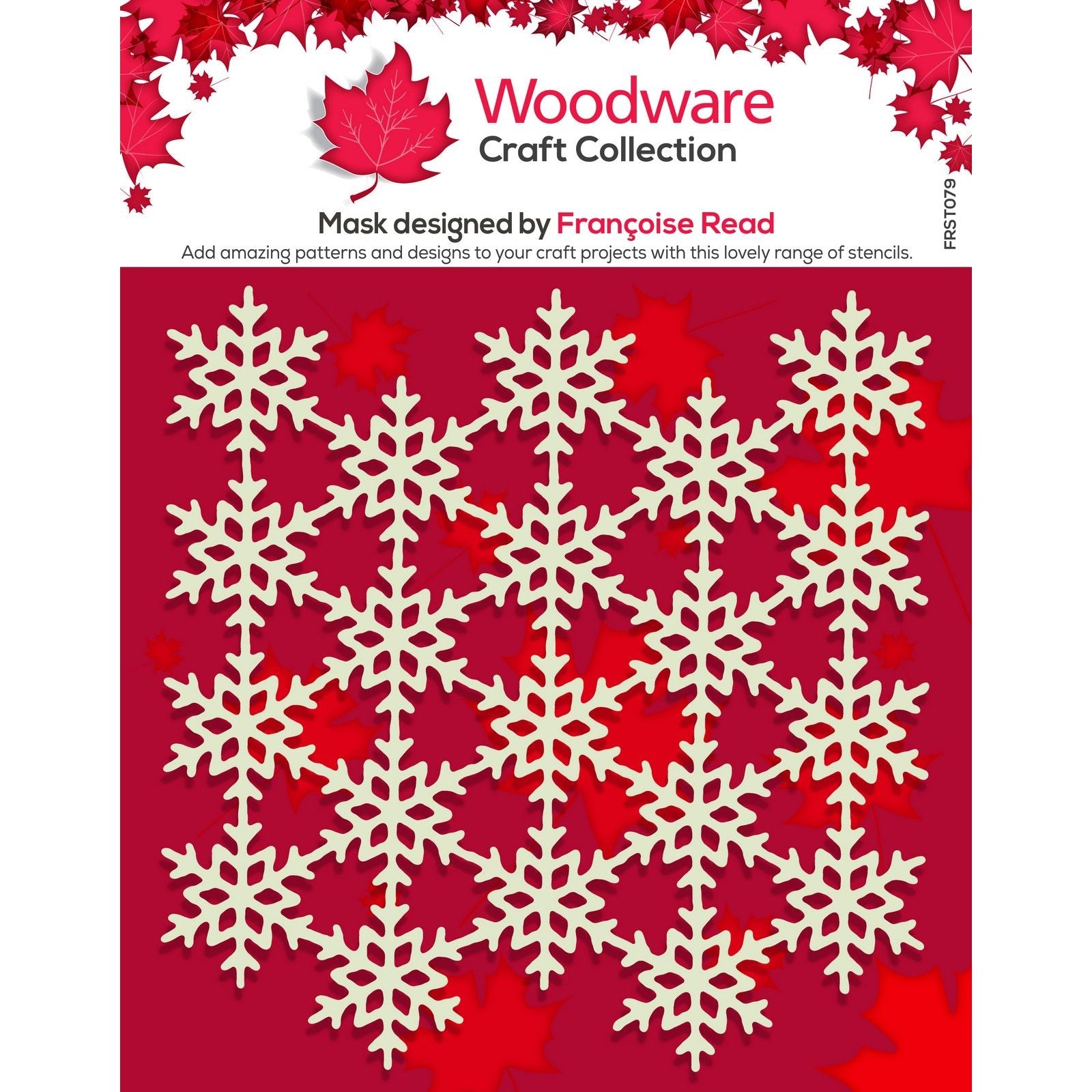 Woodware • mask sjabloon snowflake screen