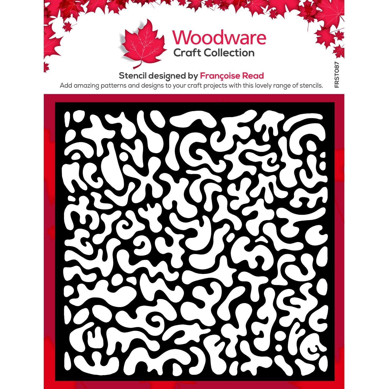 Woodware • funky swirls stencil