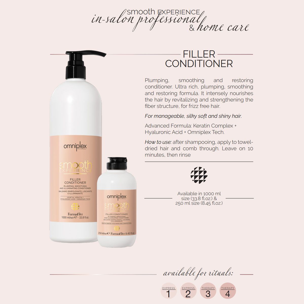 Farmavita omniplex smooth experience filler conditioner 250ml