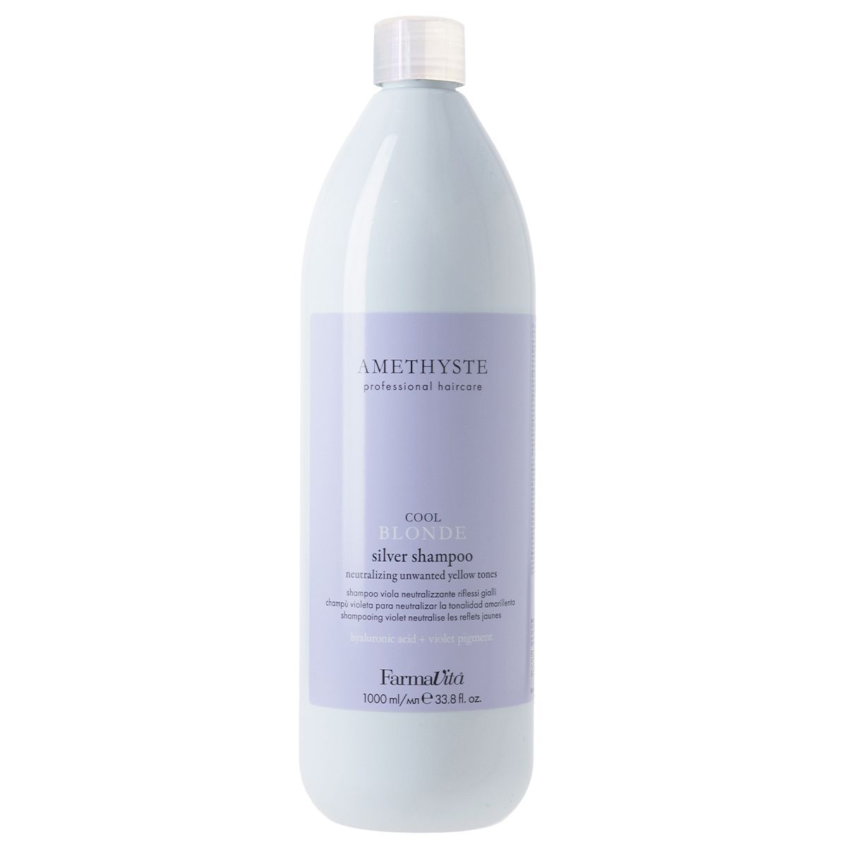 Farmavita amethyste cool blonde silver shampoo 1000ml