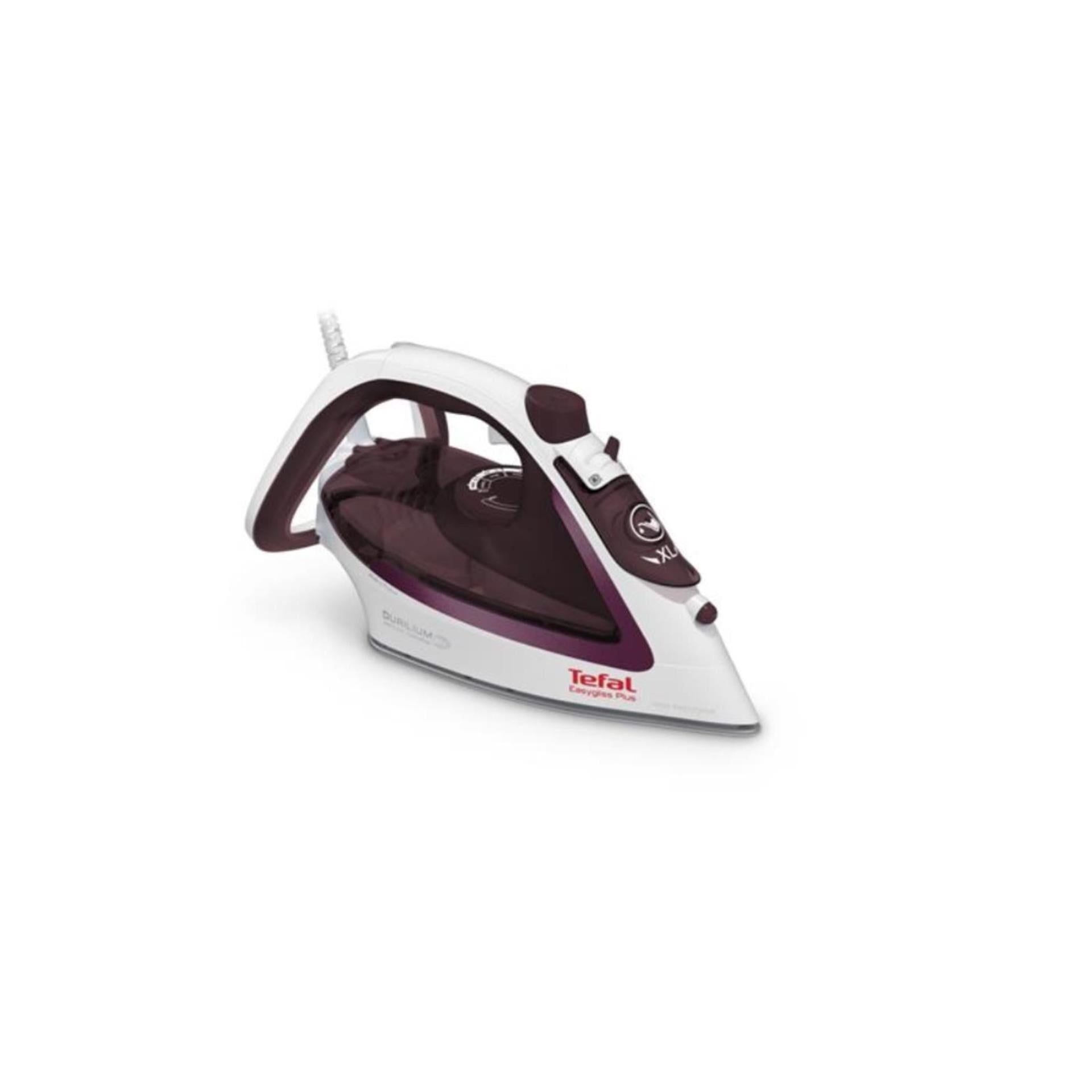 Tefal fv5714 easygliss plus stoomstrijkijzer 2400w bordeaux wit