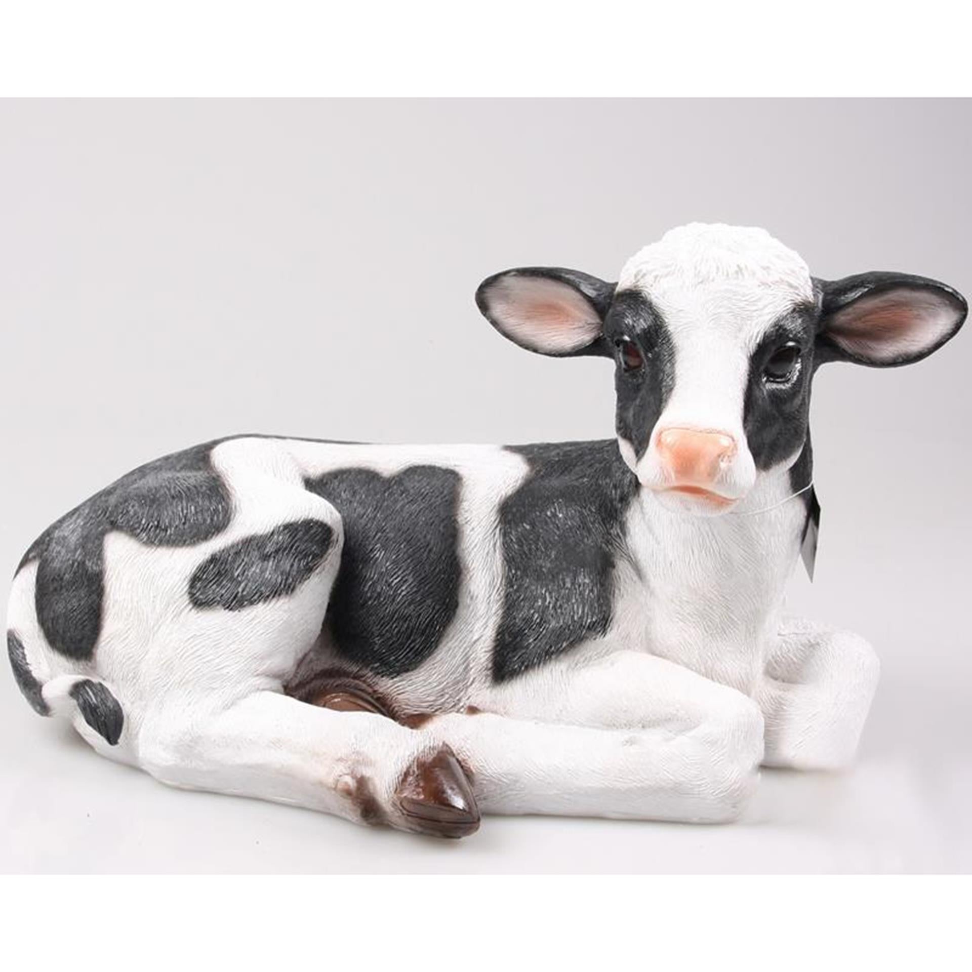Farmwood animals tuinbeeld kalf liggend m 34x21x21,5cm